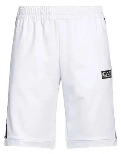 Ea7 Man Shorts & Bermuda Shorts White Size Xl Cotton