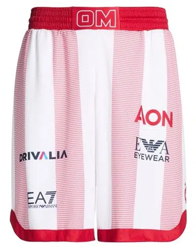 Ea7 Man Shorts & Bermuda Shorts White Size Xl Polyester In Multi