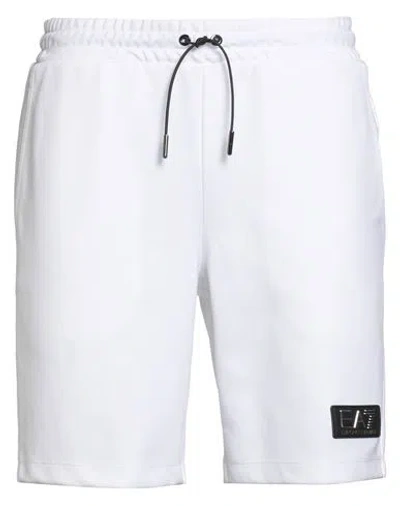 Ea7 Man Shorts & Bermuda Shorts White Size Xl Polyester, Cotton