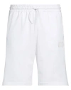 Ea7 Man Shorts & Bermuda Shorts White Size Xxl Cotton In White