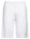 Ea7 Man Shorts & Bermuda Shorts White Size Xxl Cotton In White