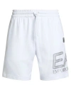 Ea7 Man Shorts & Bermuda Shorts White Size Xxl Cotton