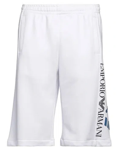 Ea7 Man Shorts & Bermuda Shorts White Size Xl Cotton, Polyester