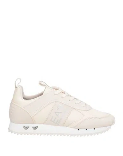 Ea7 Man Sneakers Beige Size 6.5 Polyamide, Polyester, Polyurethane Coated, Thermoplastic Polyurethan