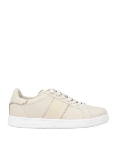Ea7 Man Sneakers Beige Size 8.5 Cow Leather, Polyurethane In Nude