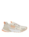 Ea7 Man Sneakers Beige Size 8.5 Polyester, Thermoplastic Polyurethane In Multi