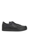 Ea7 Man Sneakers Black Size 12 Cow Leather, Polyamide, Polyester, Polyurethane Coated In Black