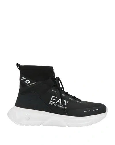 Ea7 Man Sneakers Black Size 15 Polyester, Elastane, Thermoplastic Polyurethane