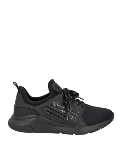 Ea7 Man Sneakers Black Size 7 Textile Fibers, Other Fibres