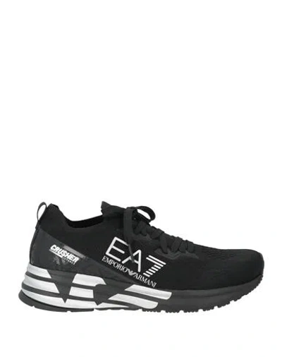 Ea7 Man Sneakers Black Size 7.5 Textile Fibers