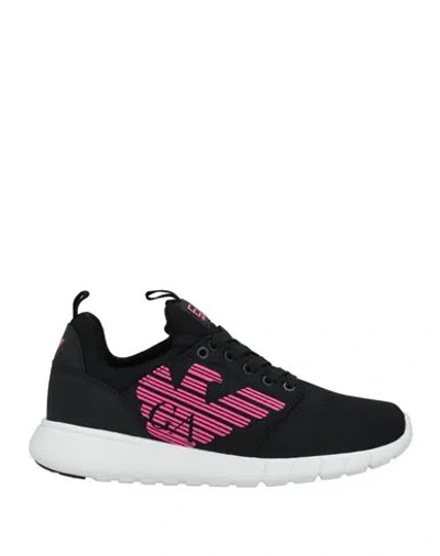 Ea7 Man Sneakers Black Size 8 Textile Fibers, Lycra, Polyurethane