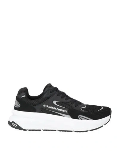 Ea7 Man Sneakers Black Size 8.5 Polyester, Polyurethane