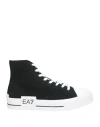 Ea7 Man Sneakers Black Size 8.5 Polyester, Polyurethane, Elastane, Polyamide In Black