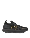 Ea7 Man Sneakers Black Size 8.5 Polyester, Thermoplastic Polyurethane In Black