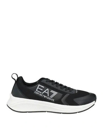 Ea7 Man Sneakers Black Size 8.5 Textile Fibers