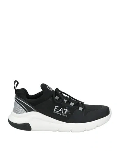 Ea7 Man Sneakers Black Size 8.5 Textile Fibers