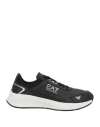 Ea7 Man Sneakers Black Size 9 Cow Leather, Polyester