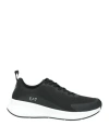 Ea7 Man Sneakers Midnight Blue Size 6.5 Polyester, Polyurethane In Black
