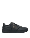 Ea7 Man Sneakers Black Size 9 Polyester, Polyurethane In Black