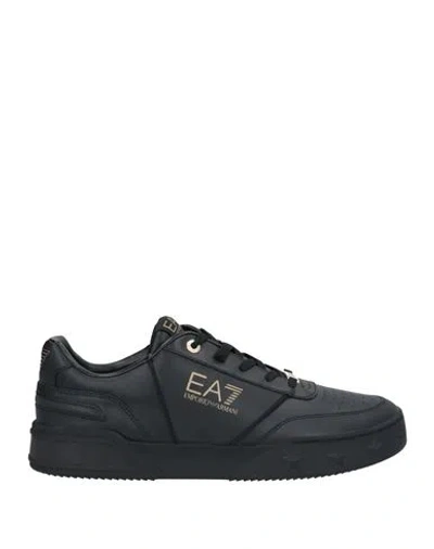 Ea7 Man Sneakers Black Size 9 Polyester, Polyurethane