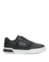 Ea7 Man Sneakers Black Size 9 Polyester, Polyurethane Coated In Black