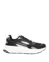 Ea7 Man Sneakers Black Size 9 Polyester, Polyurethane, Polyamide, Elastane In Black