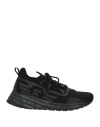 Ea7 Man Sneakers Black Size 9 Polyester, Thermoplastic Polyurethane, Polyurethane In Animal Print