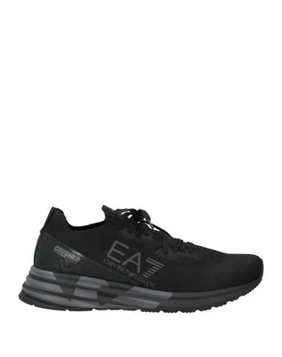 Ea7 Man Sneakers Black Size 9 Textile Fibers, Synthetic Material