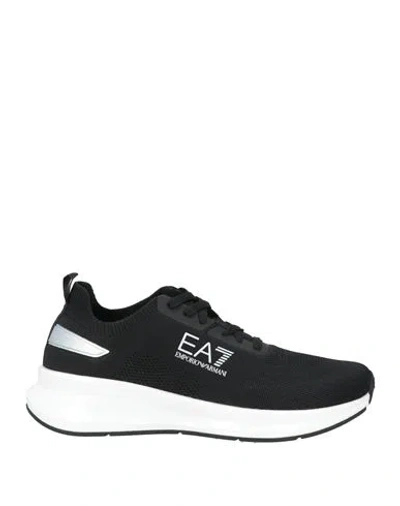 Ea7 Man Sneakers Black Size 9.5 Textile Fibers, Synthetic Material