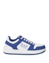 Ea7 Man Sneakers Blue Size 6.5 Polyester, Polyurethane