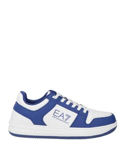 Ea7 Man Sneakers Blue Size 6.5 Polyester, Polyurethane