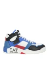 Ea7 Man Sneakers Bright Blue Size 7 Textile Fibers