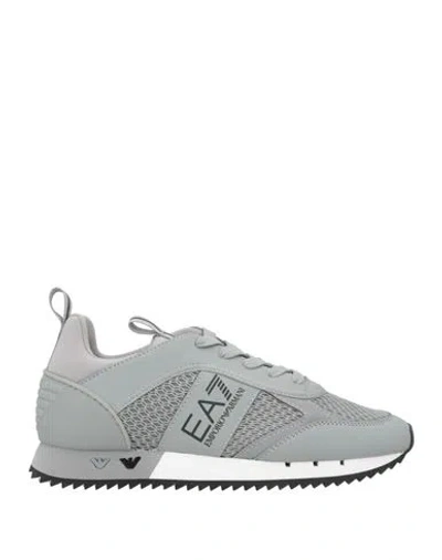 Ea7 Man Sneakers Grey Size 6 Polyester, Elastane, Polyurethane In Gray