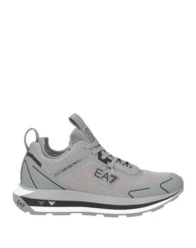 Ea7 Man Sneakers Grey Size 9 Textile Fibers, Synthetisches Material In Gray