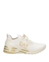 Ea7 Man Sneakers Ivory Size 7 Polyester, Thermoplastic Polyurethane In White