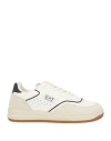 Ea7 Man Sneakers Ivory Size 8 Polyester In White