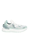 Ea7 Man Sneakers Light Green Size 6.5 Polyester, Cow Leather, Elastane