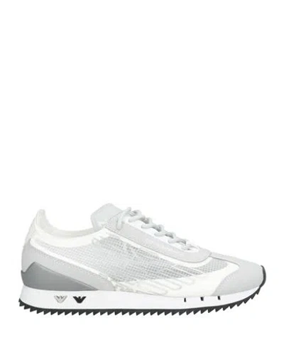 Ea7 Man Sneakers Light Grey Size 8.5 Polyamide, Polyurethane, Elastane