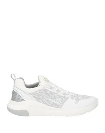 Ea7 Man Sneakers Light Grey Size 9 Polyester In White