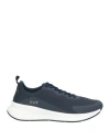 Ea7 Man Sneakers Midnight Blue Size 6.5 Polyester, Polyurethane In Blue