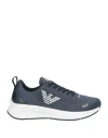 Ea7 Man Sneakers Midnight Blue Size 8.5 Polyester, Thermoplastic Polyurethane, Polyurethane Coated,