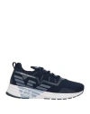 Ea7 Man Sneakers Midnight Blue Size 9 Polyester, Thermoplastic Polyurethane, Polyurethane