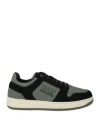 Ea7 Green Polyester Sneaker In Black