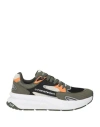Ea7 Man Sneakers Military Green Size 9 Polyester, Polyurethane