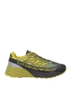 Ea7 Man Sneakers Mustard Size 9 Polyester, Thermoplastic Polyurethane In Multi