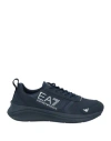 Ea7 Man Sneakers Navy Size 9 Polyimide, Thermoplastic Polyurethane, Polyurethane, Elastane In Navy Blue