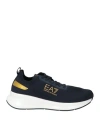 Ea7 Man Sneakers Navy Size 7.5 Polyester, Thermoplastic Polyurethane In Black