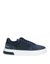 Ea7 Man Sneakers Navy Size 9 Cow Leather, Polyamide, Polyester, Polyurethane Coated In Navy