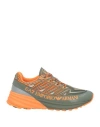 Ea7 Man Sneakers Orange Size 8.5 Polyester, Thermoplastic Polyurethane In Multi