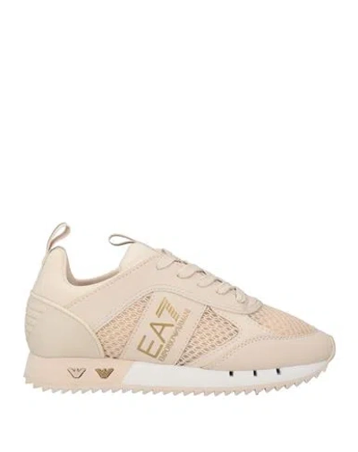 Ea7 Man Sneakers Pink Size 8 Polyester, Elastane, Polyurethane Coated